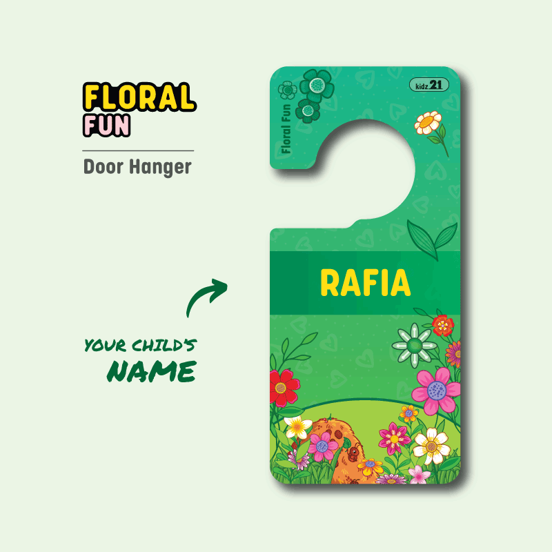 Personalized door hanger - floral